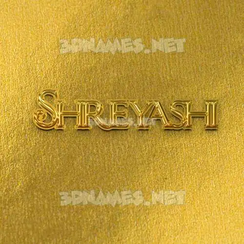 shreyashi in All Gold style - 3D name wallpaper