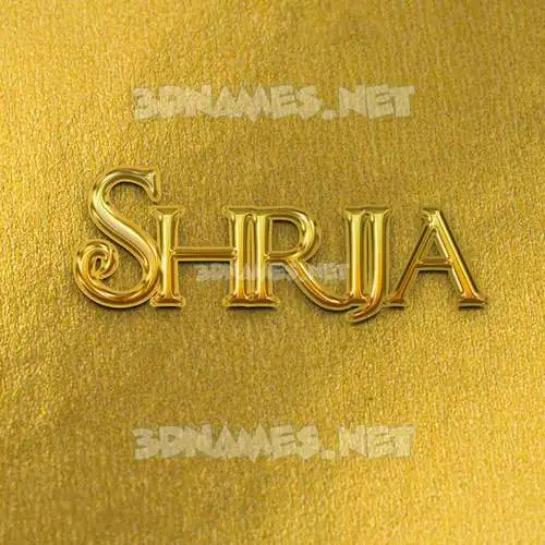 shrija in All Gold style - 3D name wallpaper