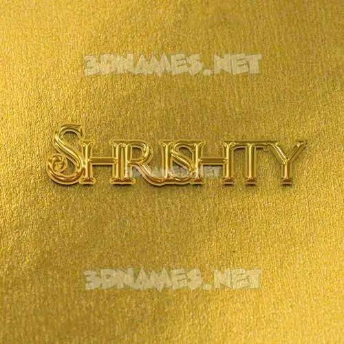 shrishty in All Gold style - 3D name wallpaper