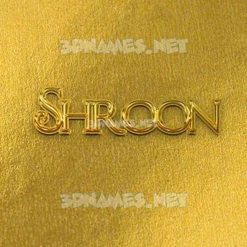 shroon in All Gold style - 3D name wallpaper shroon in All Gold style - 3D name wallpaper