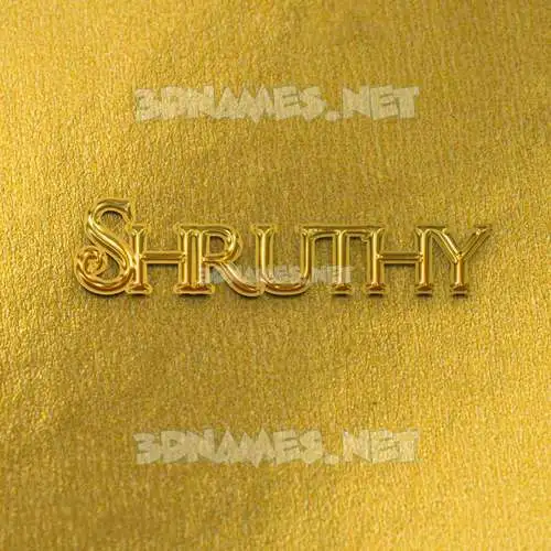 shruthy in All Gold style - 3D name wallpaper