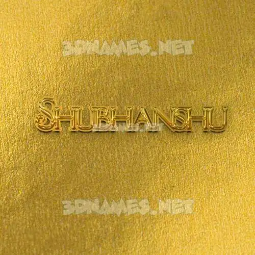 shubhanshu in All Gold style - 3D name wallpaper