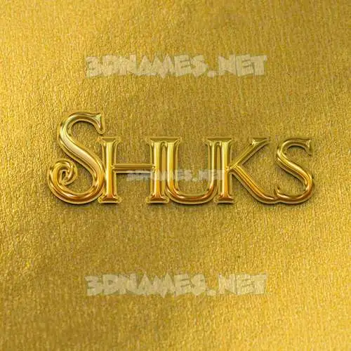 shuks in All Gold style - 3D name wallpaper shuks in All Gold style - 3D name wallpaper