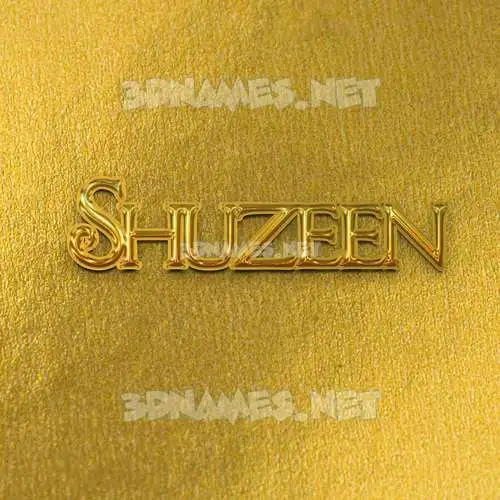 shuzeen in All Gold style - 3D name wallpaper shuzeen in All Gold style - 3D name wallpaper