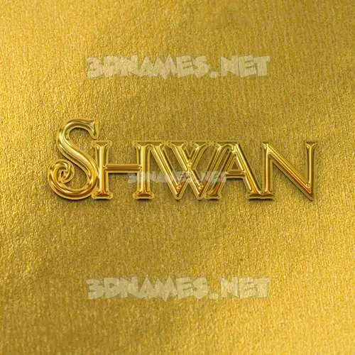 shwan in All Gold style - 3D name wallpaper shwan in All Gold style - 3D name wallpaper