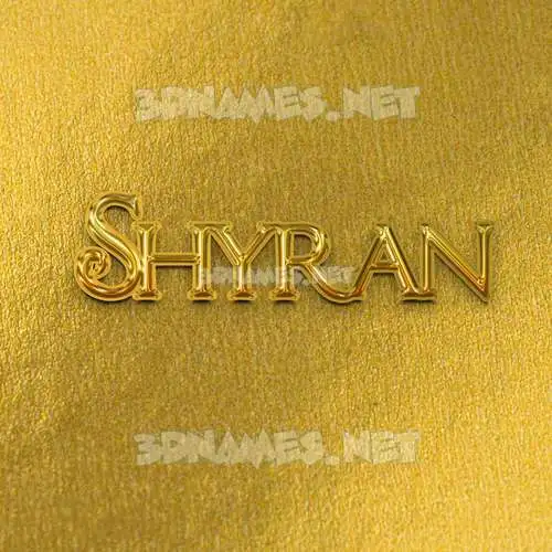 shyran in All Gold style - 3D name wallpaper shyran in All Gold style - 3D name wallpaper