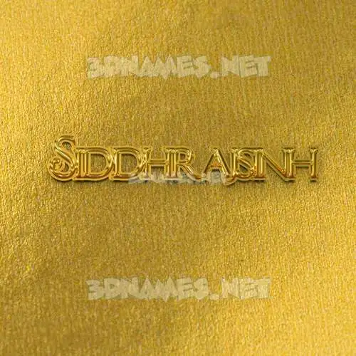 siddhrajsinh in All Gold style - 3D name wallpaper