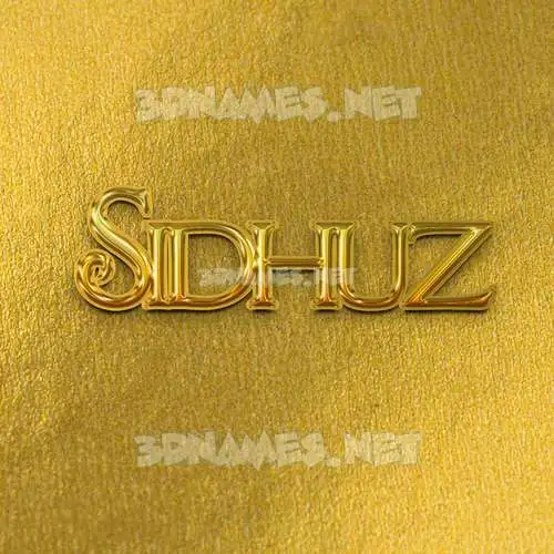 sidhuz in All Gold style - 3D name wallpaper sidhuz in All Gold style - 3D name wallpaper