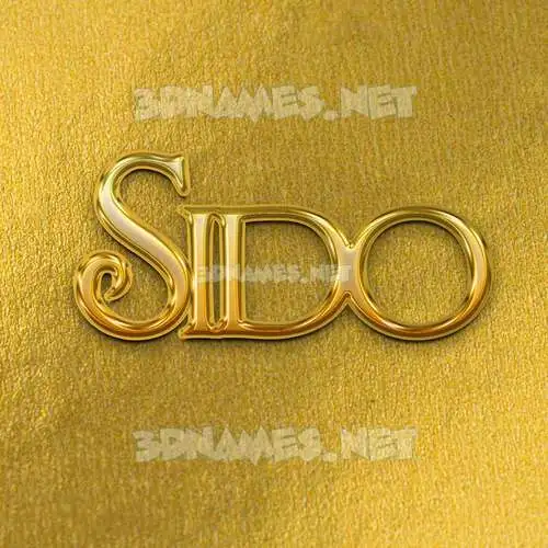 sido in All Gold style - 3D name wallpaper sido in All Gold style - 3D name wallpaper