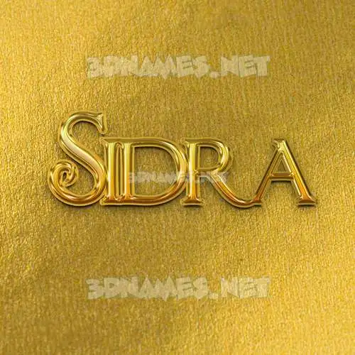 sidra in All Gold style - 3D name wallpaper sidra in All Gold style - 3D name wallpaper