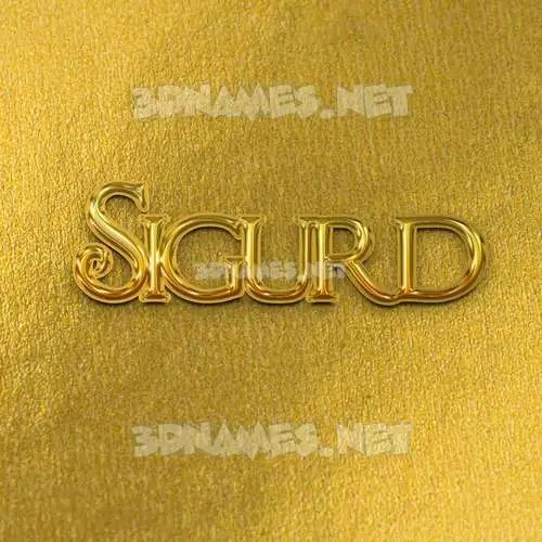 sigurd in All Gold style - 3D name wallpaper