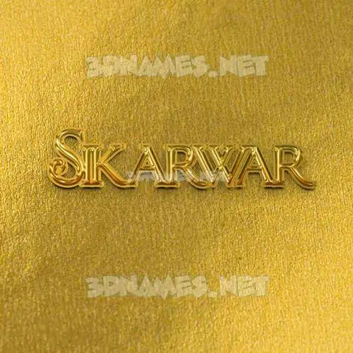 sikarwar in All Gold style - 3D name wallpaper sikarwar in All Gold style - 3D name wallpaper