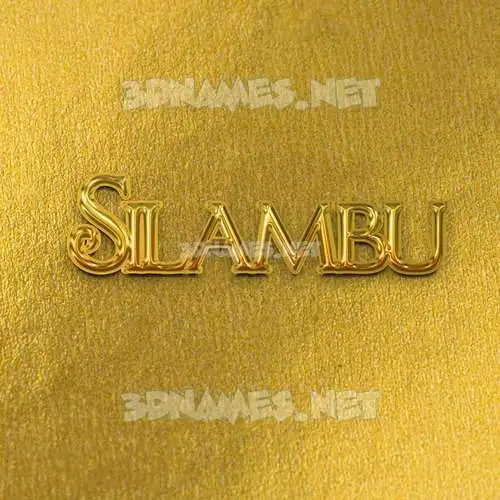 silambu in All Gold style - 3D name wallpaper