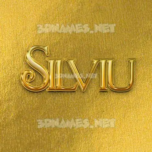 silviu in All Gold style - 3D name wallpaper silviu in All Gold style - 3D name wallpaper