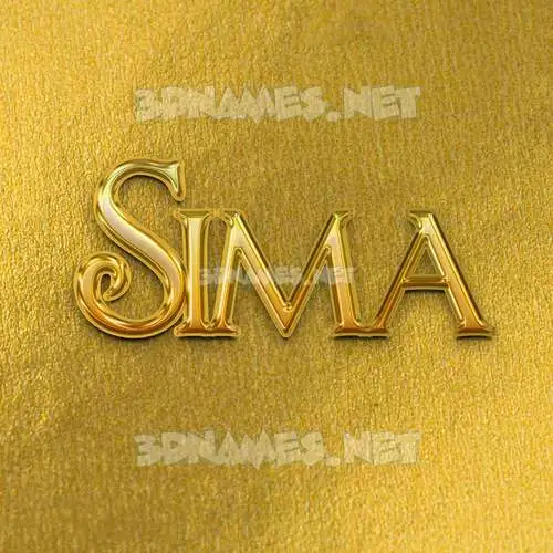 sima in All Gold style - 3D name wallpaper sima in All Gold style - 3D name wallpaper