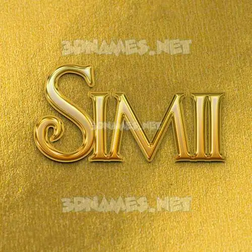 simii in All Gold style - 3D name wallpaper