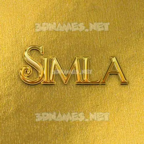 simla in All Gold style - 3D name wallpaper simla in All Gold style - 3D name wallpaper