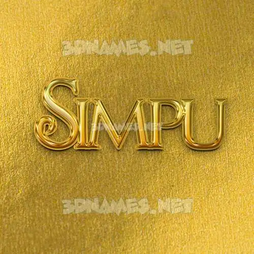 simpu in All Gold style - 3D name wallpaper simpu in All Gold style - 3D name wallpaper