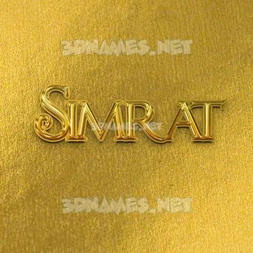 simrat in All Gold style - 3D name wallpaper