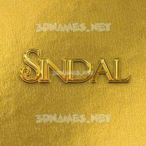 sindal in All Gold style - 3D name wallpaper sindal in All Gold style - 3D name wallpaper