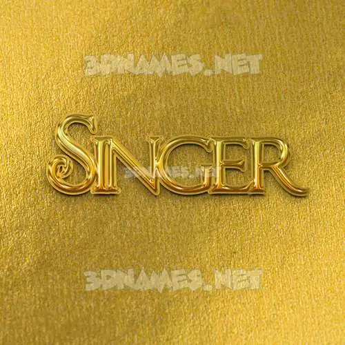 singer in All Gold style - 3D name wallpaper singer in All Gold style - 3D name wallpaper