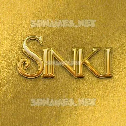 sinki in All Gold style - 3D name wallpaper sinki in All Gold style - 3D name wallpaper