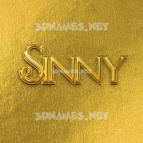 sinny in All Gold style - 3D name wallpaper sinny in All Gold style - 3D name wallpaper