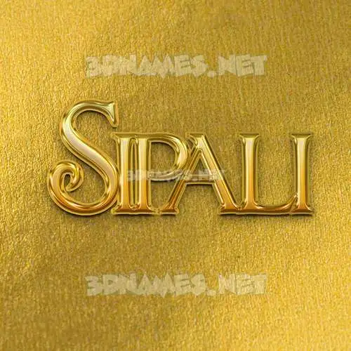 sipali in All Gold style - 3D name wallpaper