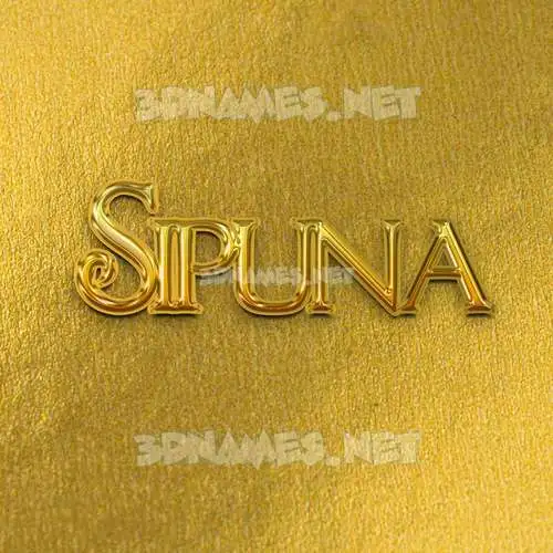 sipuna in All Gold style - 3D name wallpaper