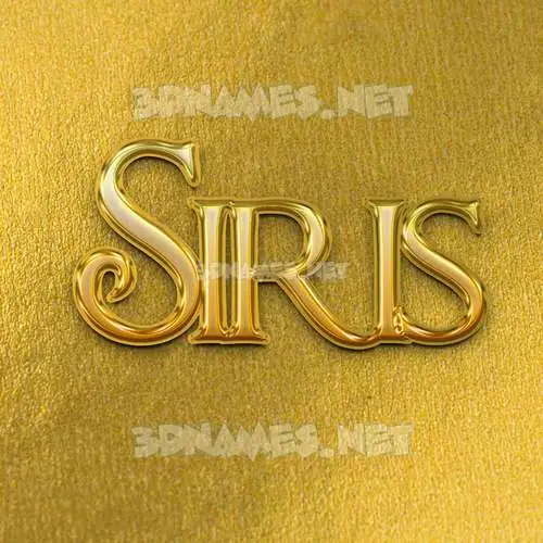 siris in All Gold style - 3D name wallpaper siris in All Gold style - 3D name wallpaper