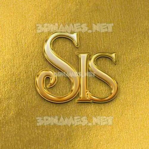 sis in All Gold style - 3D name wallpaper sis in All Gold style - 3D name wallpaper