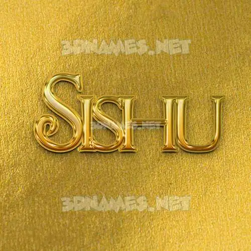 sishu in All Gold style - 3D name wallpaper sishu in All Gold style - 3D name wallpaper