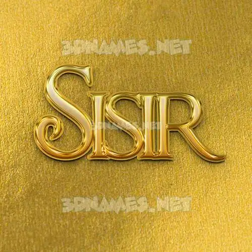 sisir in All Gold style - 3D name wallpaper sisir in All Gold style - 3D name wallpaper