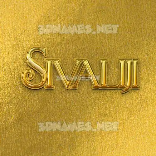 sivaliji in All Gold style - 3D name wallpaper