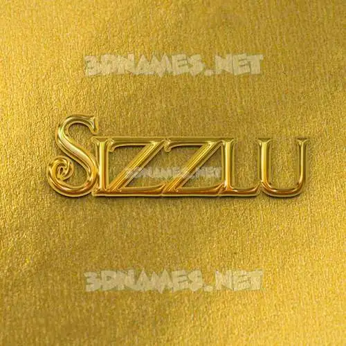 sizzlu in All Gold style - 3D name wallpaper sizzlu in All Gold style - 3D name wallpaper