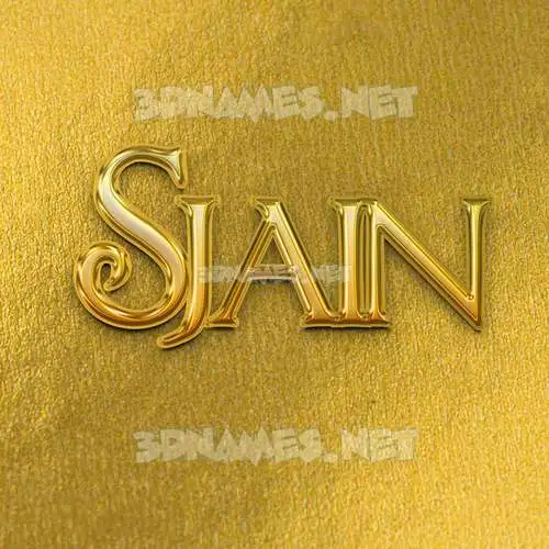 sjain in All Gold style - 3D name wallpaper sjain in All Gold style - 3D name wallpaper