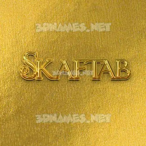 skaftab in All Gold style - 3D name wallpaper skaftab in All Gold style - 3D name wallpaper