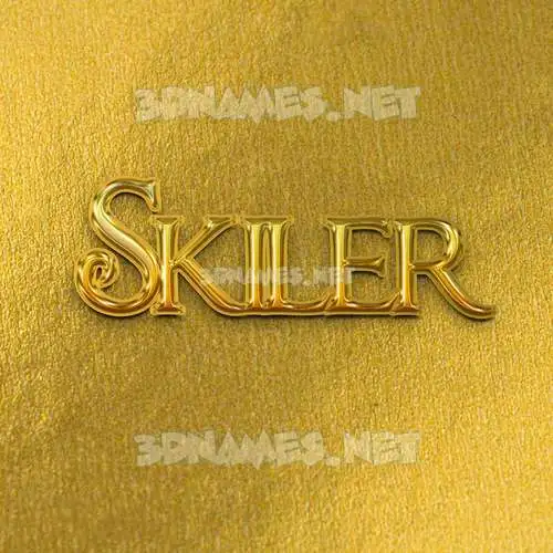 skiler in All Gold style - 3D name wallpaper skiler in All Gold style - 3D name wallpaper