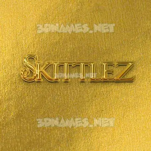 skittlez in All Gold style - 3D name wallpaper skittlez in All Gold style - 3D name wallpaper