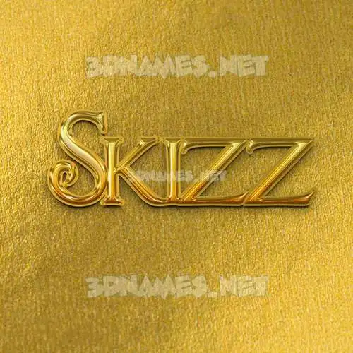 skizz in All Gold style - 3D name wallpaper skizz in All Gold style - 3D name wallpaper
