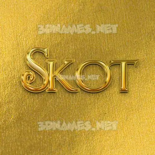 skot in All Gold style - 3D name wallpaper skot in All Gold style - 3D name wallpaper