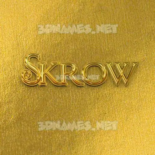skrow in All Gold style - 3D name wallpaper skrow in All Gold style - 3D name wallpaper