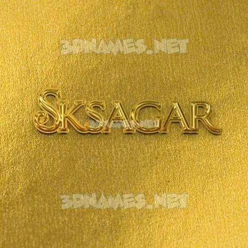 sksagar in All Gold style - 3D name wallpaper sksagar in All Gold style - 3D name wallpaper