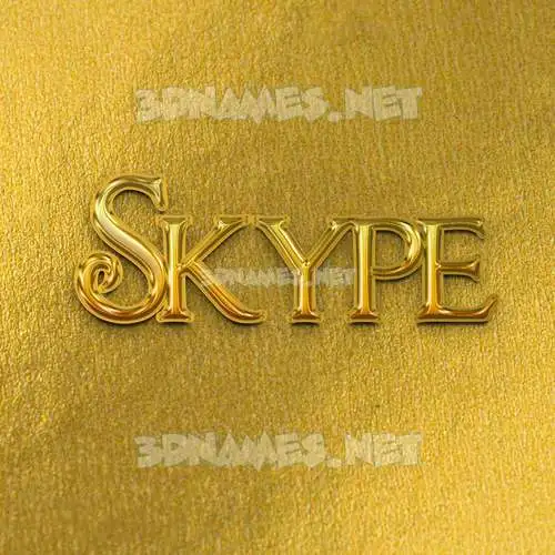 skype in All Gold style - 3D name wallpaper skype in All Gold style - 3D name wallpaper