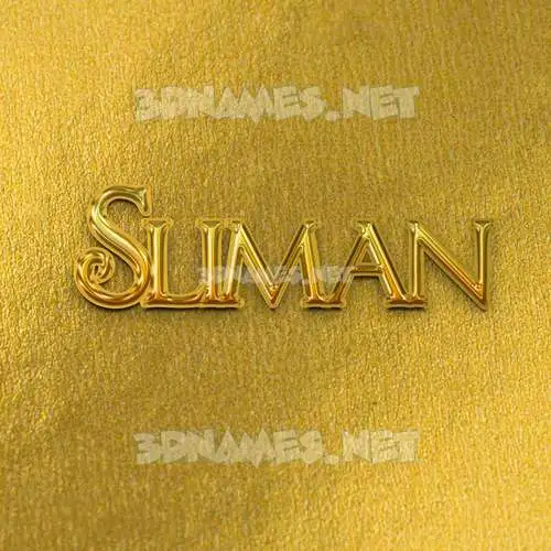 sliman in All Gold style - 3D name wallpaper sliman in All Gold style - 3D name wallpaper