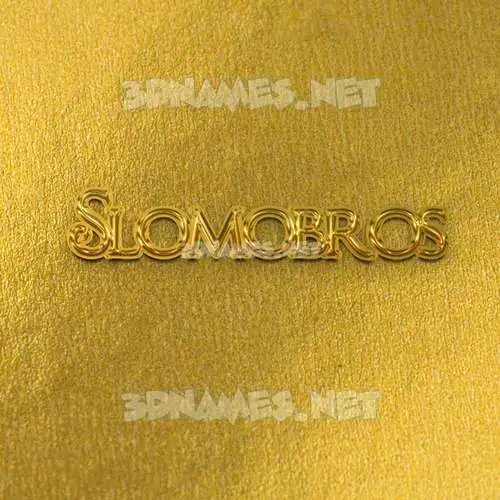 slomobros in All Gold style - 3D name wallpaper