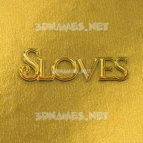 sloves in All Gold style - 3D name wallpaper sloves in All Gold style - 3D name wallpaper