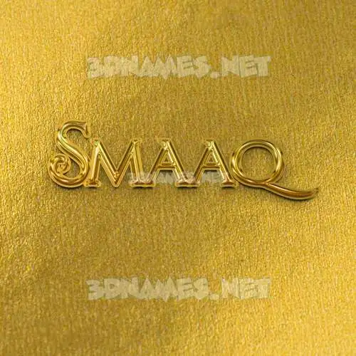smaaq in All Gold style - 3D name wallpaper