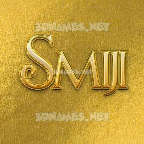 smiji in All Gold style - 3D name wallpaper
