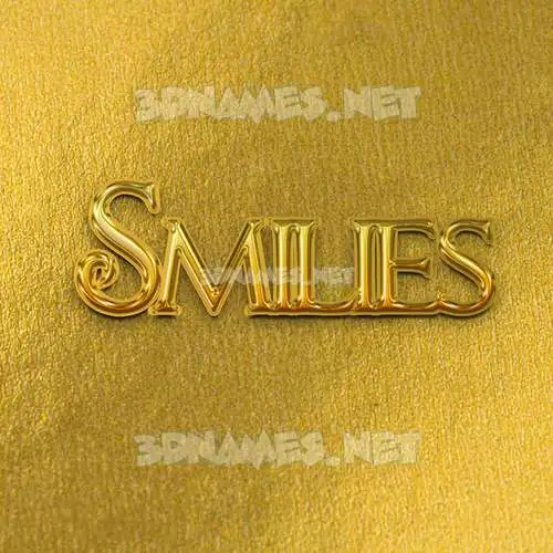 smilies in All Gold style - 3D name wallpaper